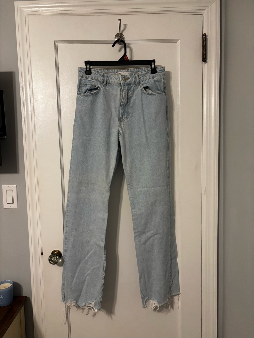 Zara Light Blue Women's Straight Jeans